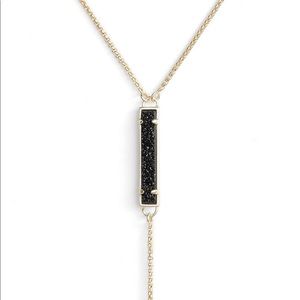 Kendra Scott Jewelry - Lily Y Necklace with black drusy (NEVER WORN) Kendra Scott Jewelry - Lily Y Necklace with black drusy (NEVER WORN)